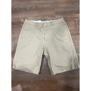 J. Crew Mens Essential Chino Shorts Flat Front  Stone Light Khaki  34w